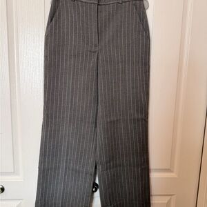 NWOT - Abercrombie & Fitch Charcoal Pinstripe Women's Trousers